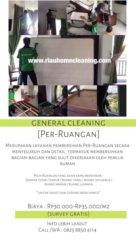 biaya general cleaning per ruangan