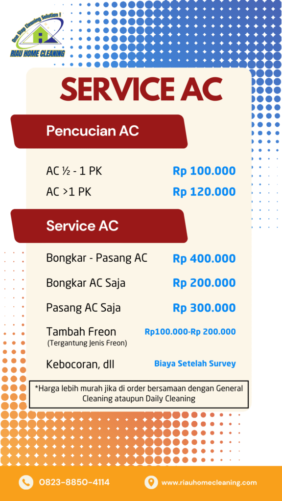 Harga Cuci AC di Pekanbaru