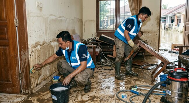 jasa bersih rumah pasca banjir di pekanbaru